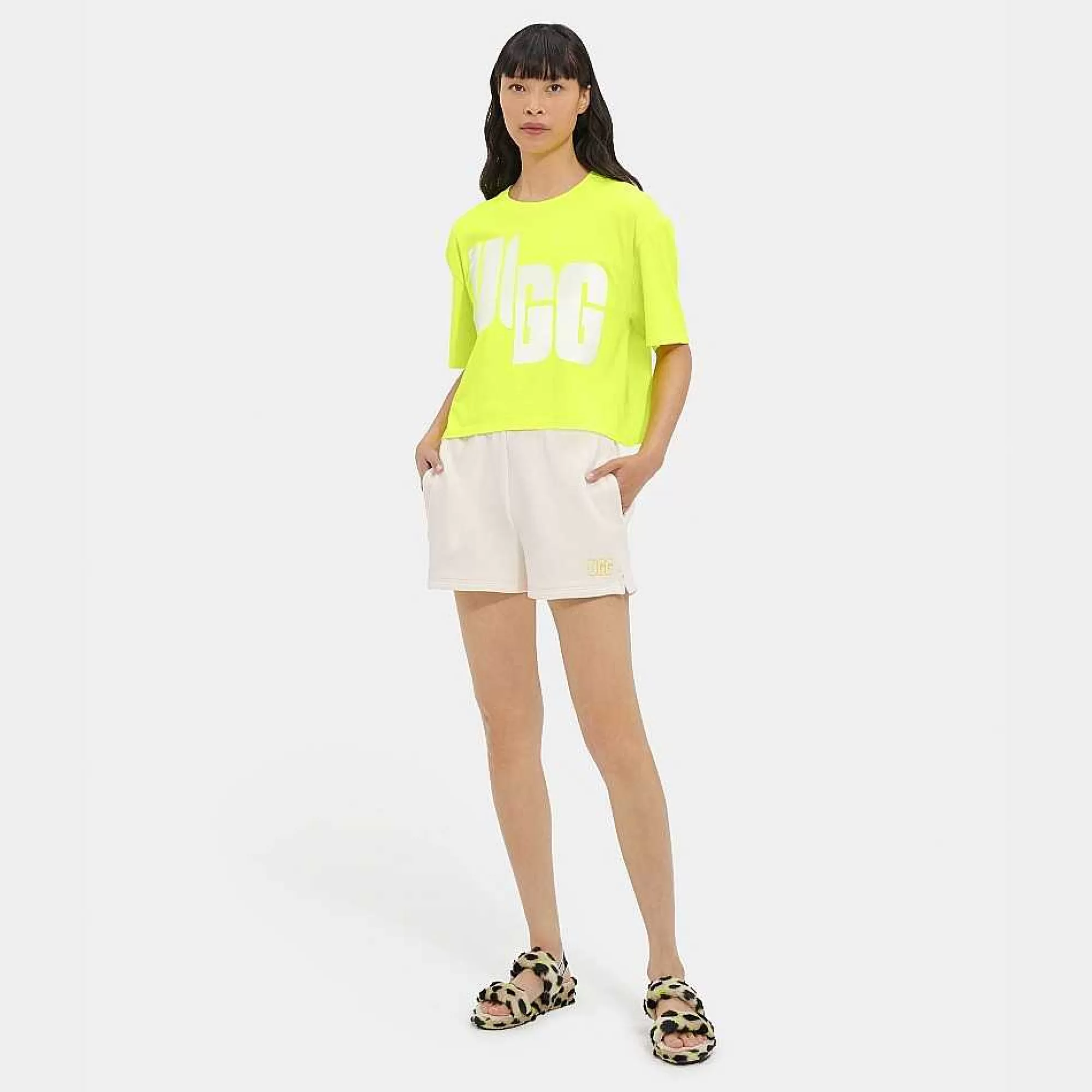 Dames UGG RTW Collection | Fionna-logo-T-shirt Markeerstift / Wit