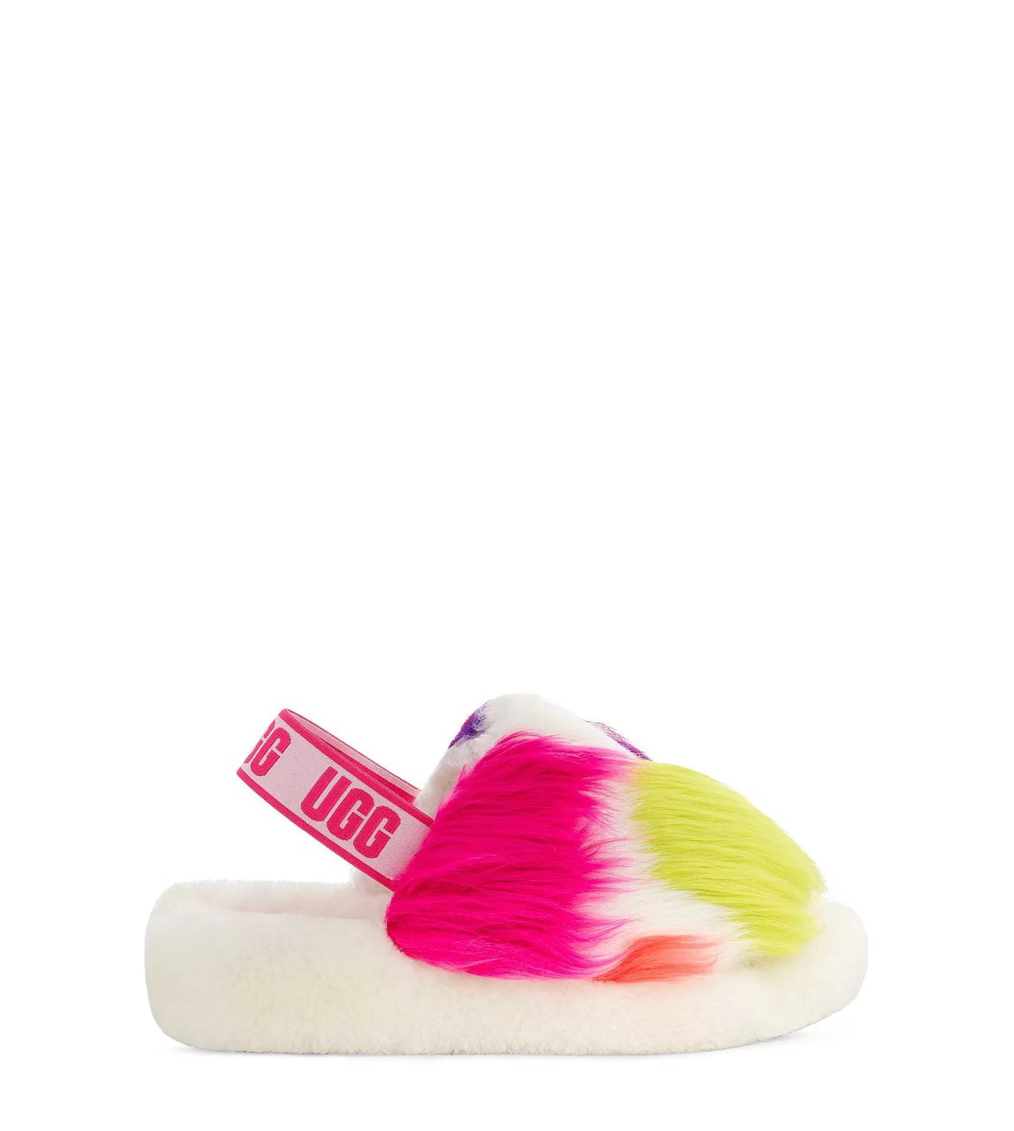 Dames UGG Slippers | Fluff Yeah feestplekken Wit