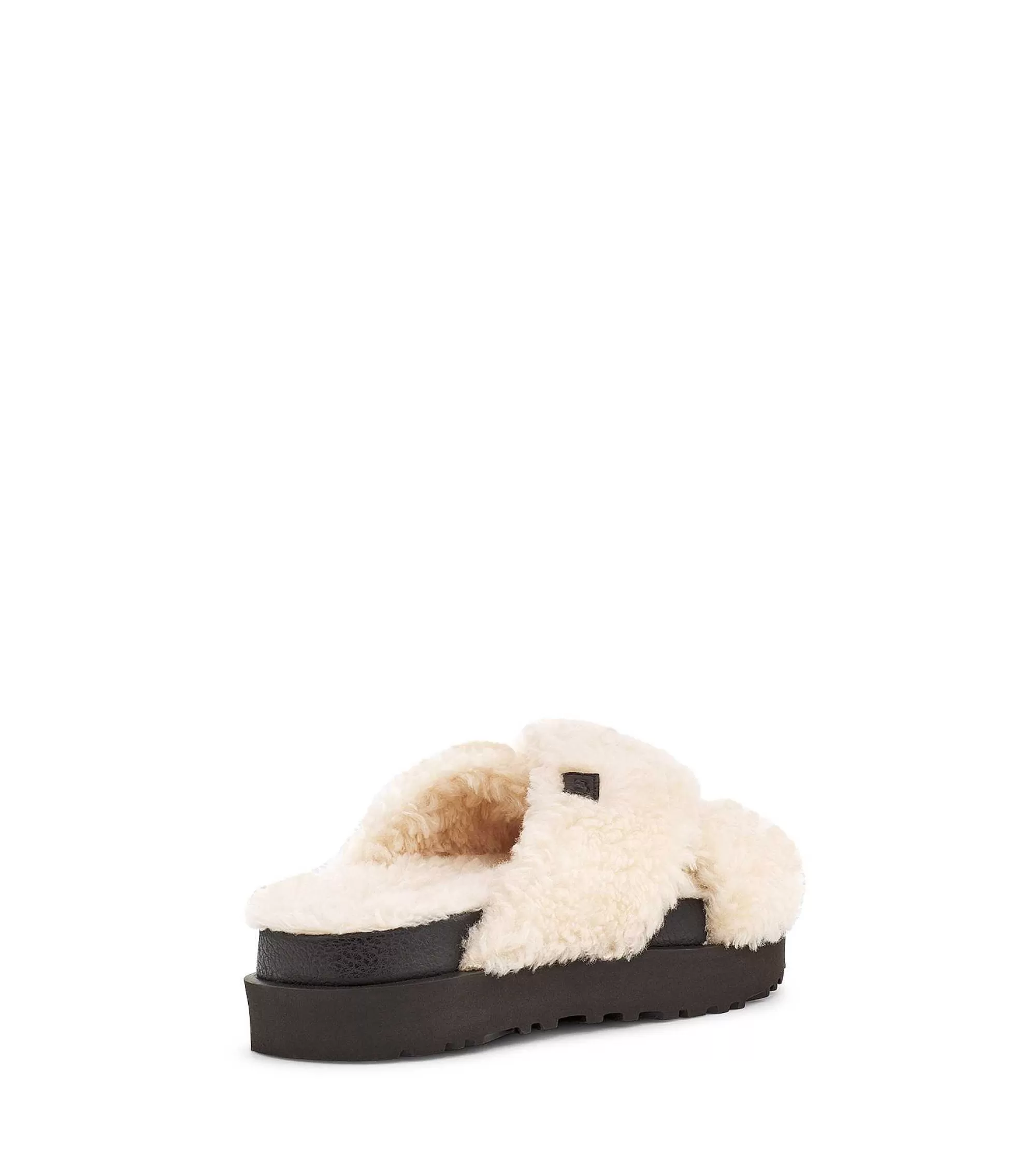 Dames UGG Slippers | Fuzz Sugar dwarsglijbaan Naturel / Zwart