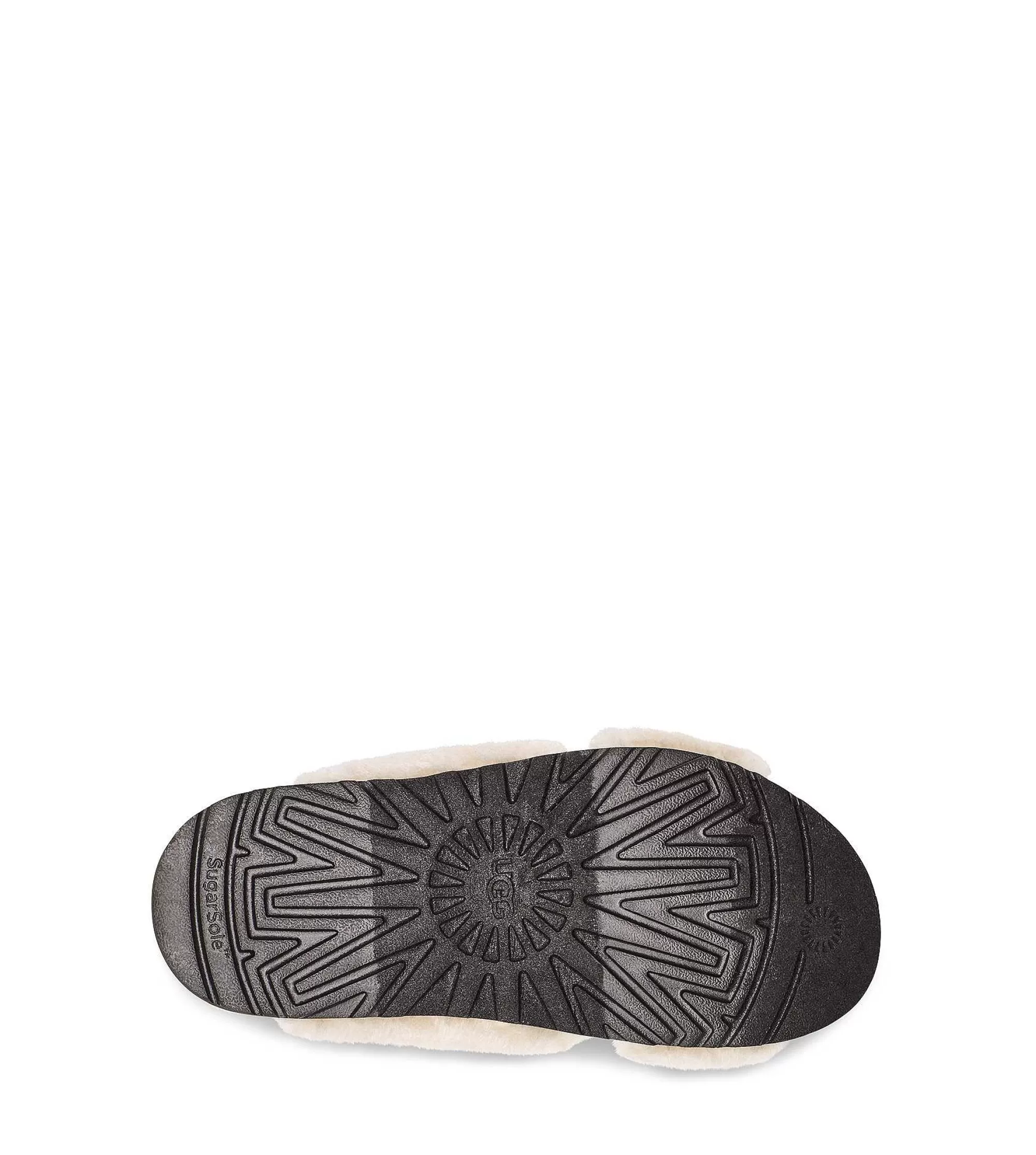 Dames UGG Slippers | Fuzz Sugar dwarsglijbaan Naturel / Zwart