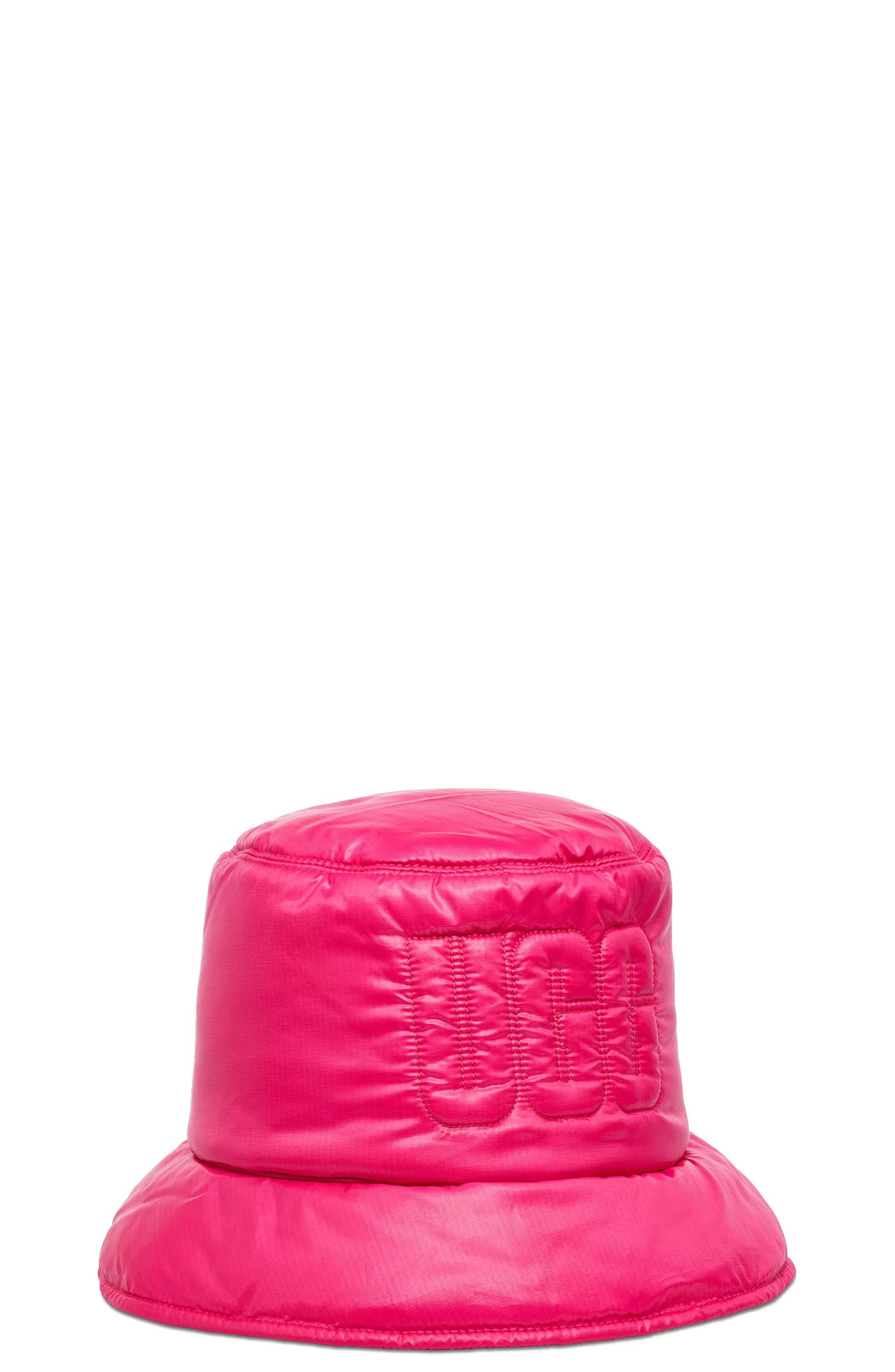 Dames UGG Accessoires | Gewatteerde vissershoed met logo, Neon roze