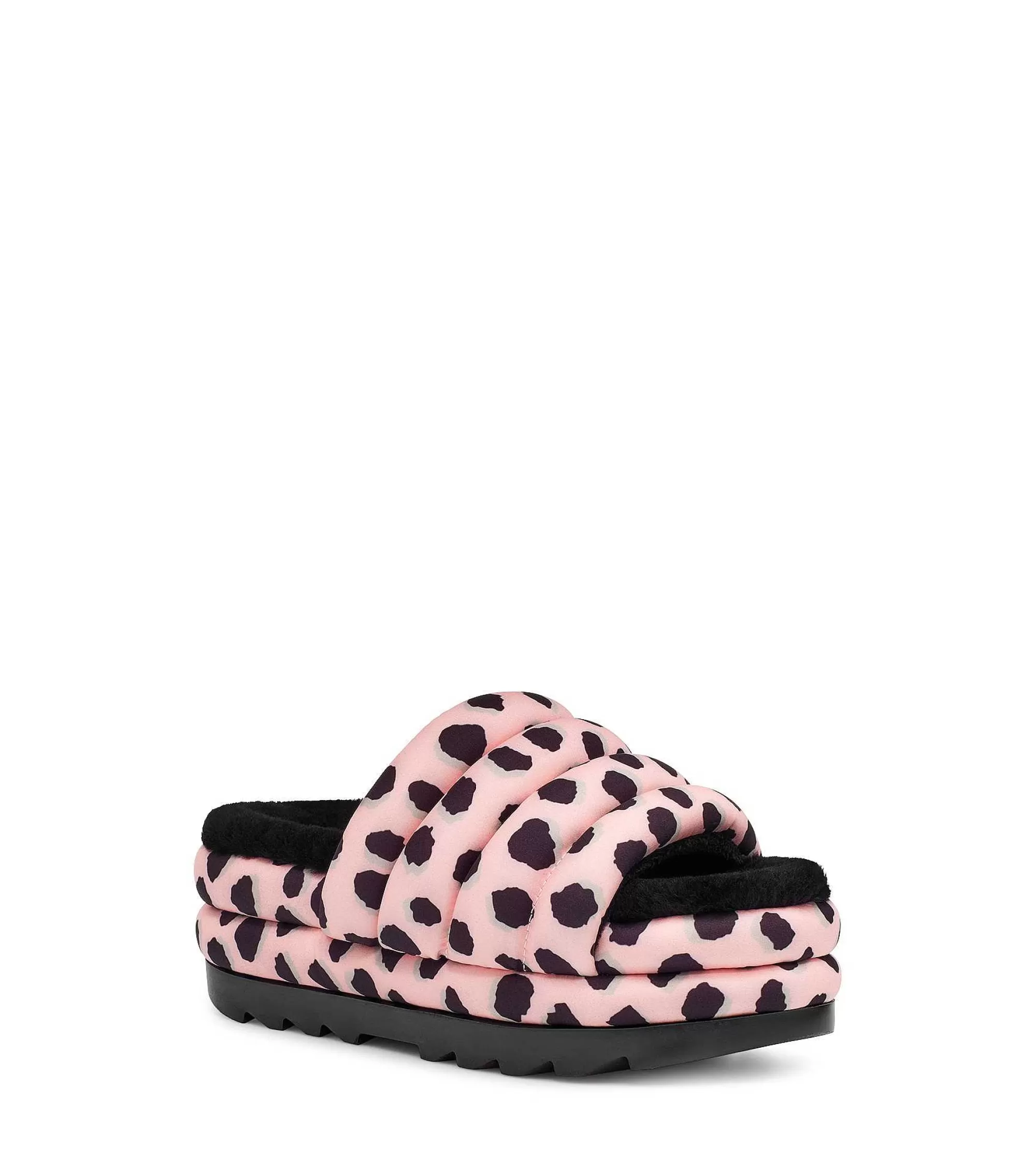 Dames UGG Sandalen en slippers | Maxi Slide Cheetah-print Roze Sint-jakobsschelp