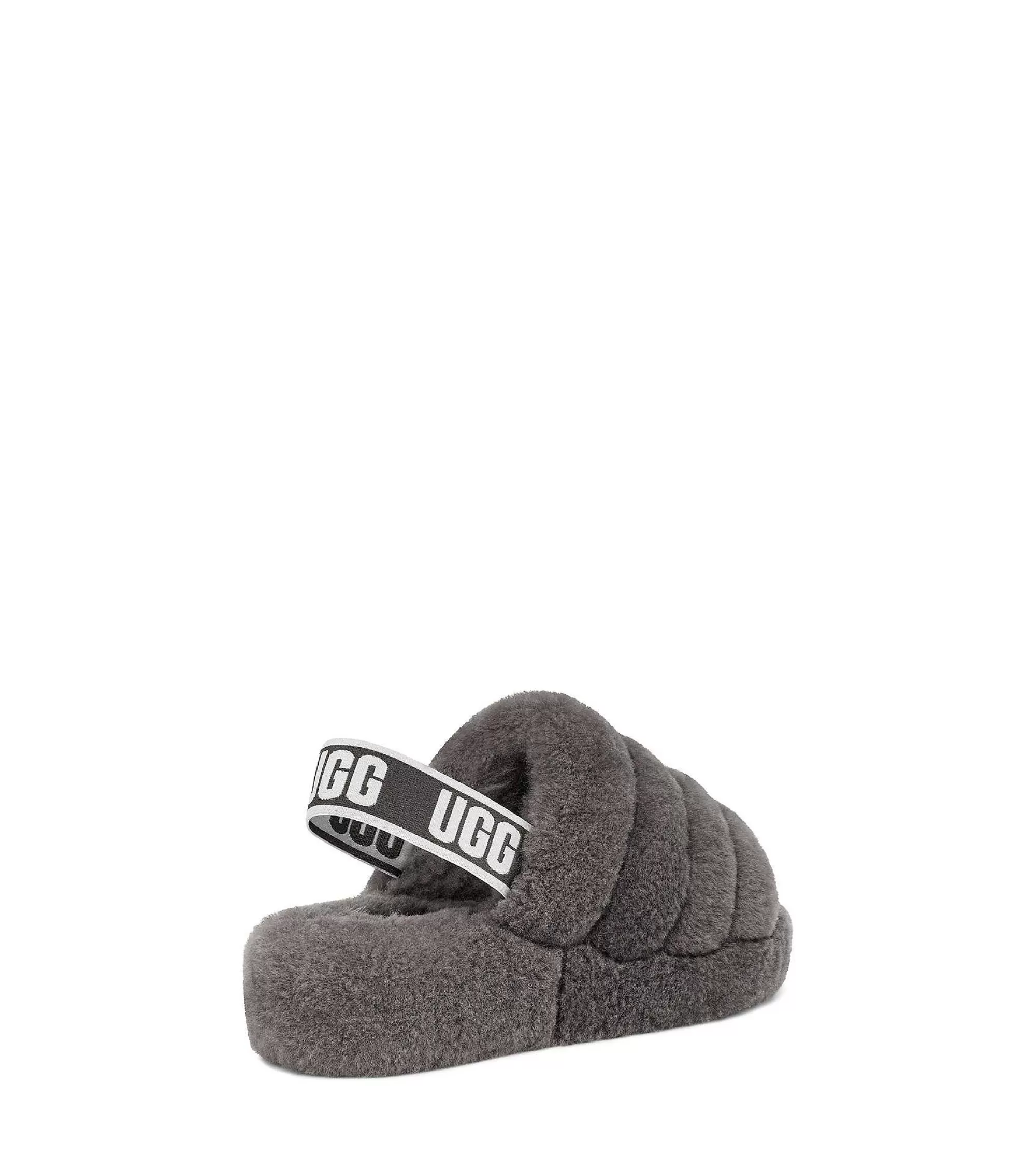 Dames UGG Slippers | Pluis Ja, glijbaan, Houtskool