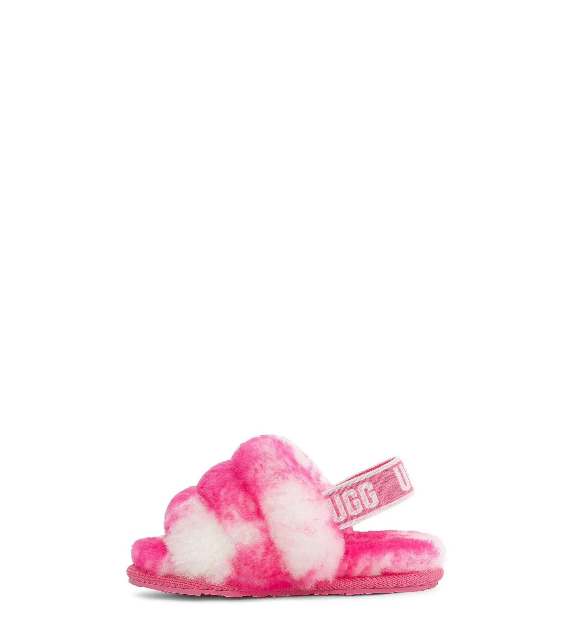 Kinderen UGG Slippers | Pluis Ja, schuif marmer Roze roos / zeeschelp roze